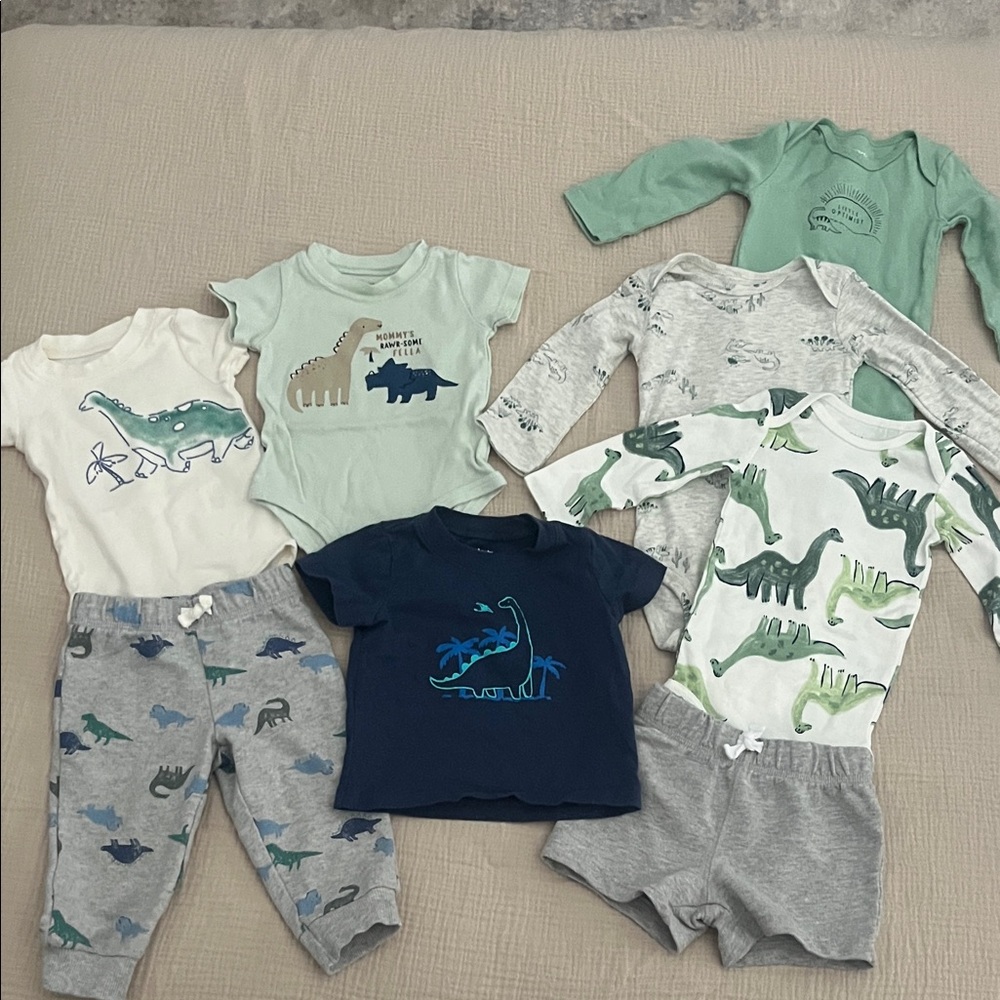 Carter's Dinosaur Themed Kids Matching Set - Blue, Green, Gray